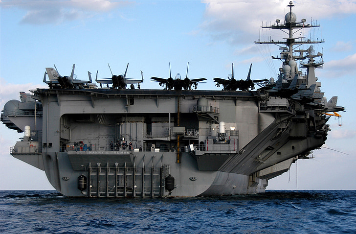 repülőgép-hordozó, katonai, USS harry s truman, haditengerészet, védelem, repülőgép, repülőgépek