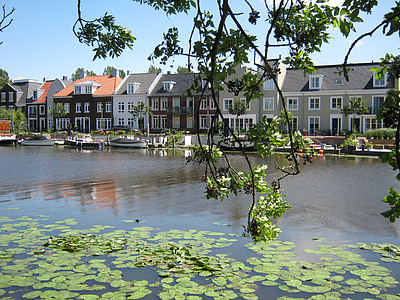 water, live, houses, summer, architecture, view