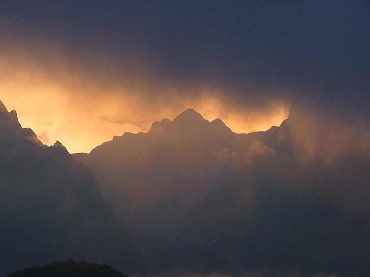 los Andes, montañas, Machu picchu, Machu Picchu, Perú, nubes, niebla