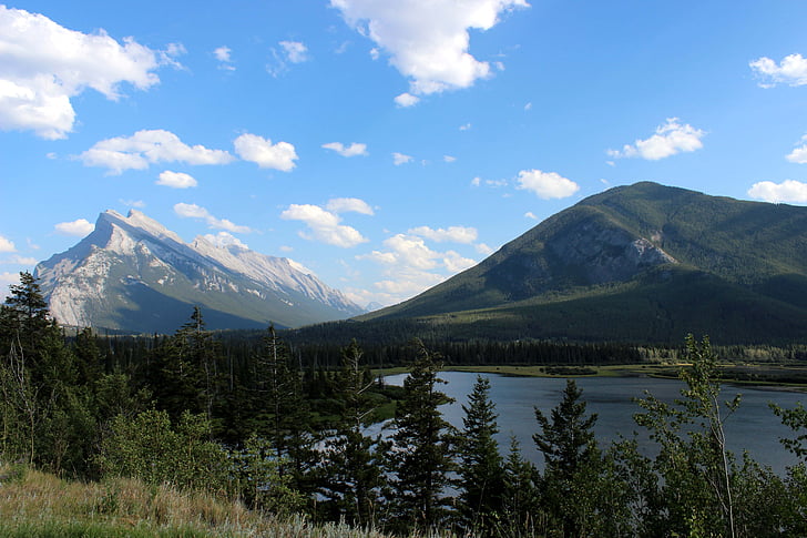 montaña, escena, naturaleza, paisaje, Banff, viajes, cielo