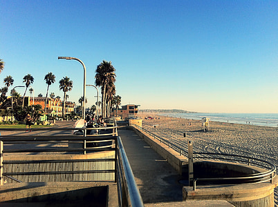 pacific beach, san diego, boardwalk, california, water, coast, summer