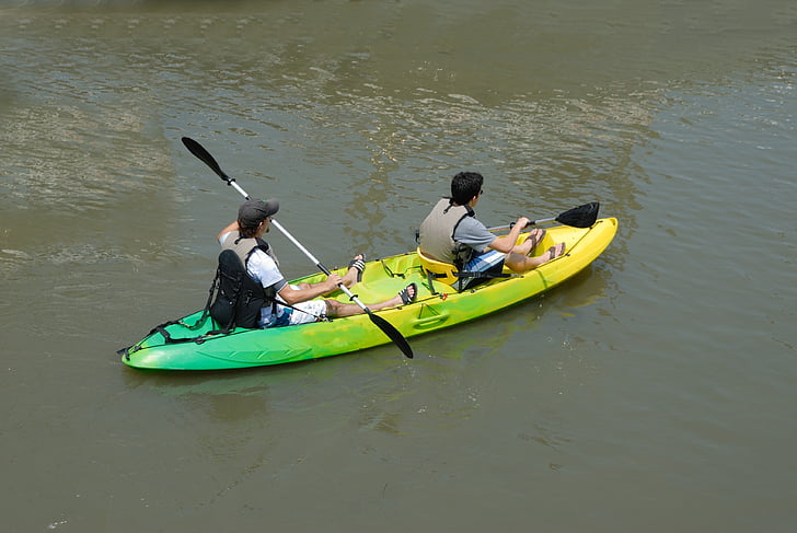 kayak, kayaking, people, water, sport, summer, nature