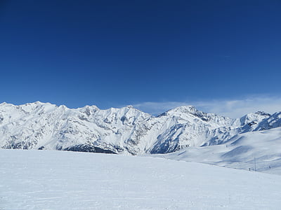 CONTAMINES montjoie, fjell, snø