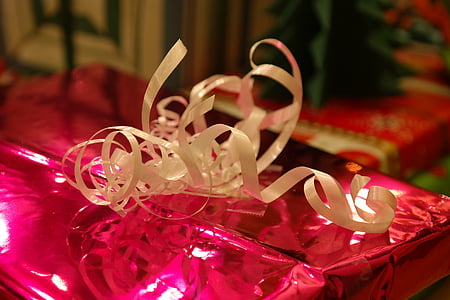 gift ribbon, strip, loop, band, white, gift, made
