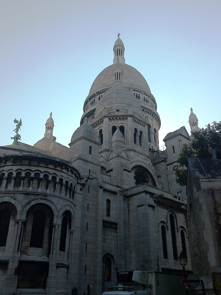 Parijs, Sacre coeur, Frankrijk, Montmartre, gebouw, Frans, Basilique
