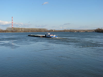 Dunaj, řeka, Srbsko, novisad, loď, voda, Novi sad