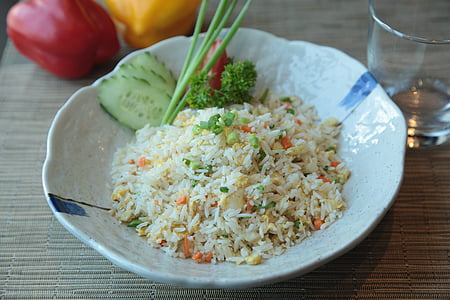 Gebratener Reis, exotische, Essen, Philippinen, Fleisch, gehackt, knusprig