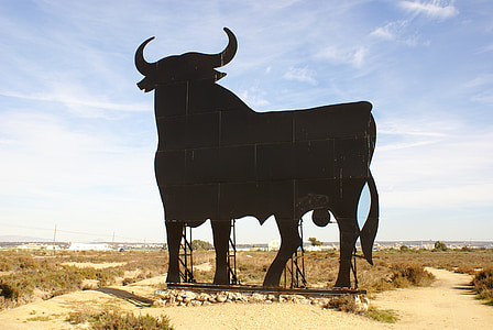 El toro de osborne, Španija, bik, živali, ikona, nacionalni, emblem