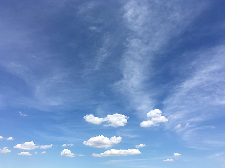 the scenery, cloud, sky, clouds, clear