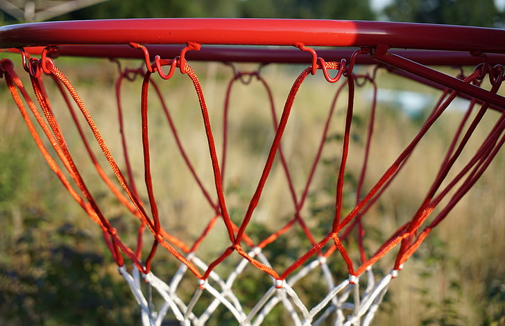 kurv, basketball, close-up, netto, Sport, udendørs, basketball hoop