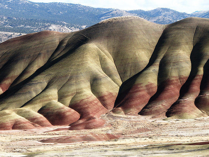 painted hills, john day, fossil beds, national monument, mountain, hill, landscape