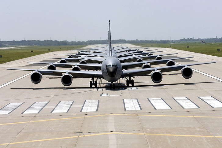 militära jetplan, banan, utbildning, USA, utöva, KC-135, Stratotanker