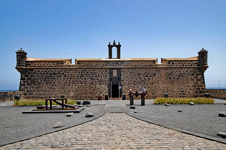 Castillo de san Chosė, Arrecife, Lanzarote, Kanarų salos, Ispanija, Afrika, Fort