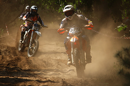 Motocross, Enduro, Motorsport, moottoripyörä, rajat, Motocross ratsastaa, Sand