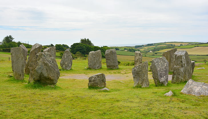 círculo de pedra, drumbeg, pré-históricos, Arqueologia, Irlanda, Condado de cork, lugar de adoração