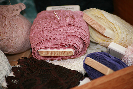 Lace, Tip, band, roze, wit, paars