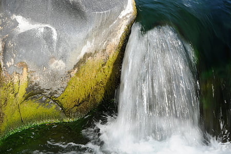 滝, 石, 自然, 水