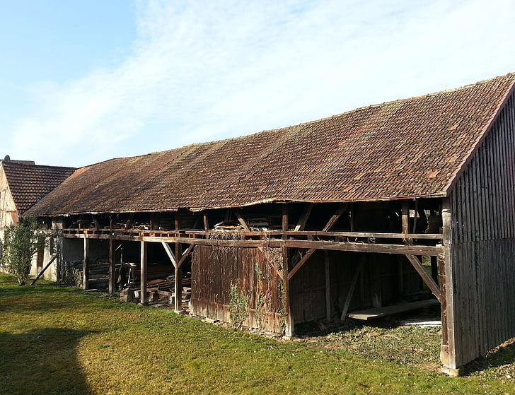 barn, farm, agriculture, hof, hay, scale, old