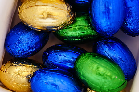 easter eggs, egg, chocolate eggs, chocolate, easter, colorful, color