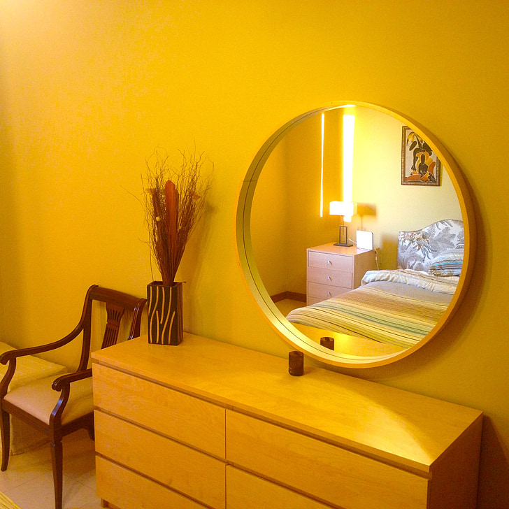 soba, ogledalo, Desi, notranjost, domov, oblikovanje, sodobne