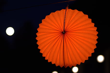 ночь, воздушный шар, лампочка ночь, оранжевый