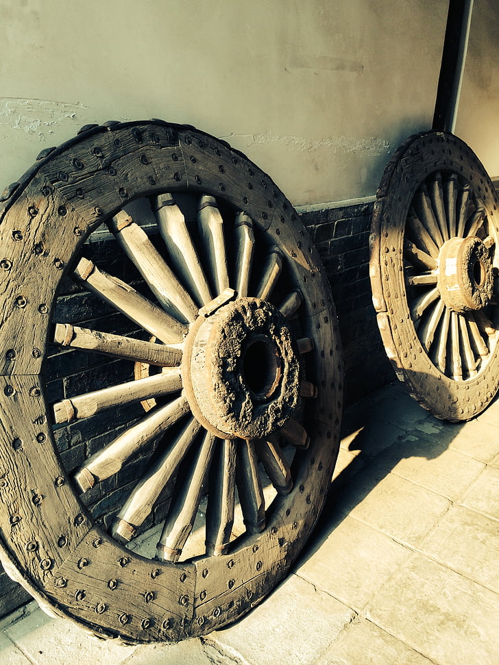 wheels, old house, nostalgia, classical, traffic, obsolete, history
