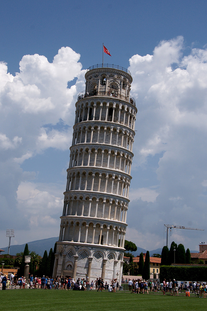 Poševni stolp pisa, Pisa, stolp, Italija, arhitektura, nagibala, Evropi