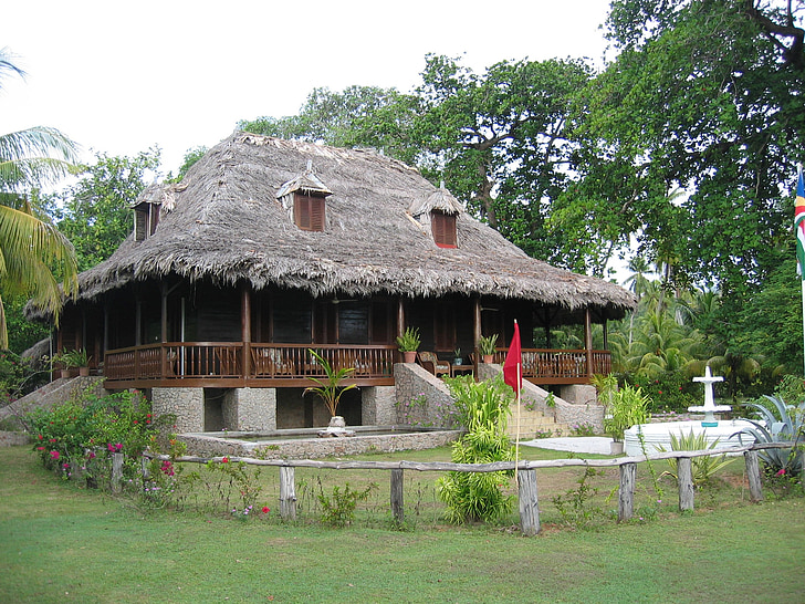 Seychellerne, La digue, hjem, Villa, Residence, bygning
