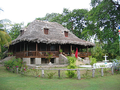 Seychelles, la digue, Casa, Villa, residência, edifício