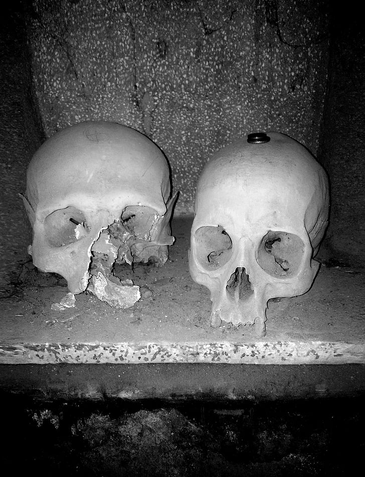 cráneo, muerte, Nápoles, Italia, culto, religión, paganismo