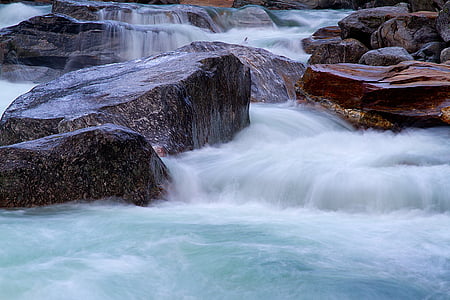 verzasca, water and stone, switzerland, water, motion, no people, long exposure