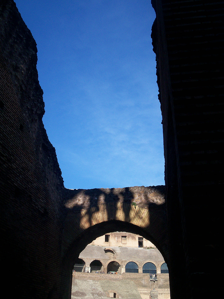 Colosseum, Róma, város, árnyékok
