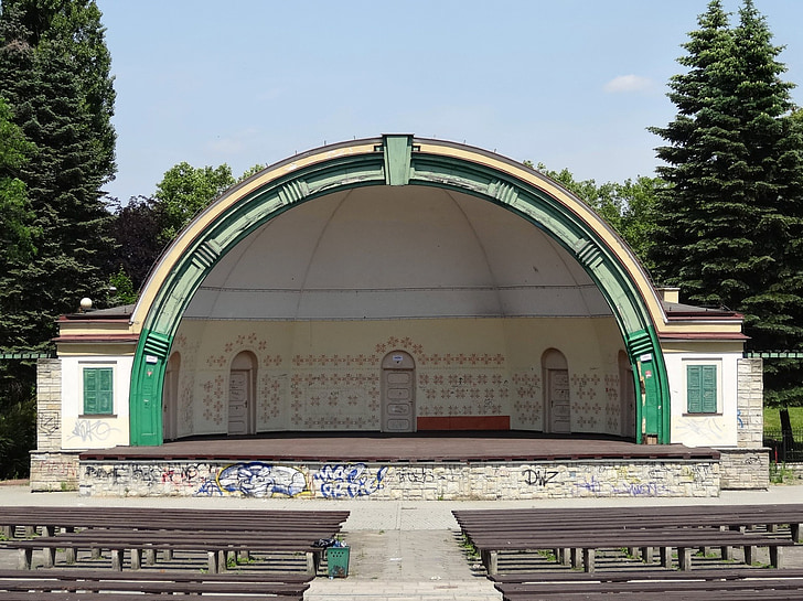 amphitheater, park ludowy, stage, outdoor, park, entertainment, theater