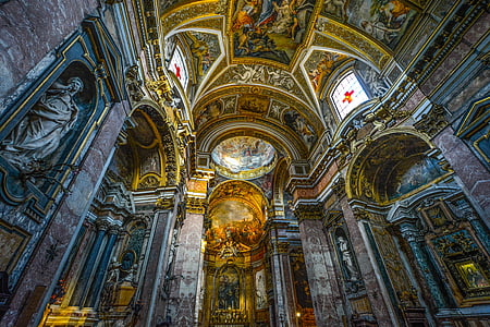 Rim, cerkev, katedrala, oltar, Gotska, Evropi, Italija