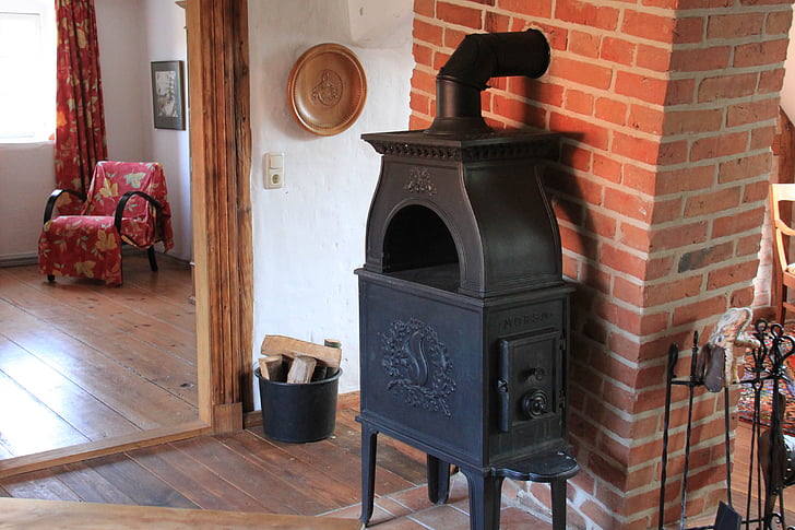 oven, fireplace, country house