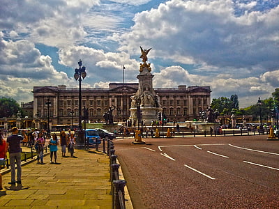 Buckingham, Palau, Londres, Regne Unit, punt de referència, britànic, Gran Bretanya