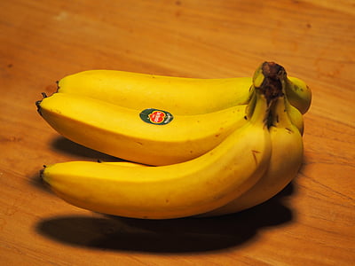 plátano, fruta, amarillo, energía, mercado, verduras, postre