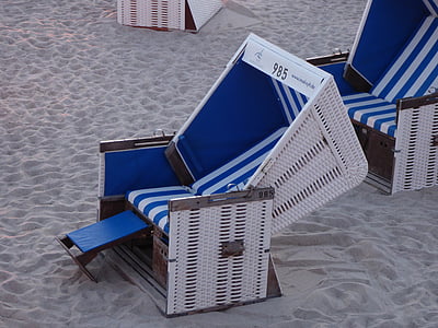 ležaljke za plažu, pijesak, Sylt, klubovi, plaža, more, odmor