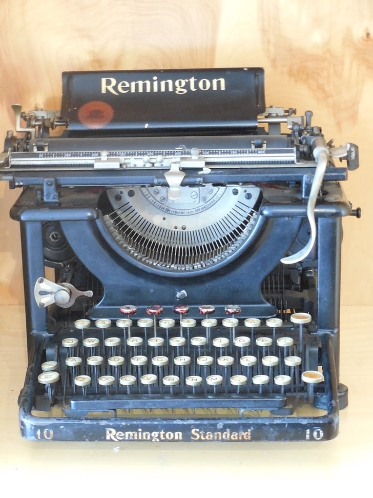 skrivemaskin, Vintage, Vintage skrivemaskin, gamle, retro, type, antikk