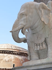 Слон, Бернини, Рим, каменная фигура, ruesseltier, скульптура