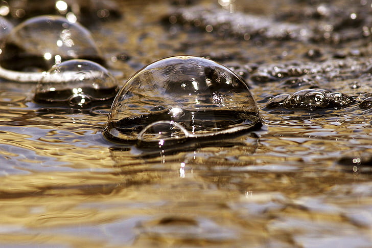 bubbles, bubble, water, macro, drop, circle, liquid