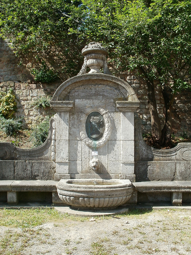 fontene, Park, luisenbrunnen, Saarbrücken, vann, arkitektur, Splash