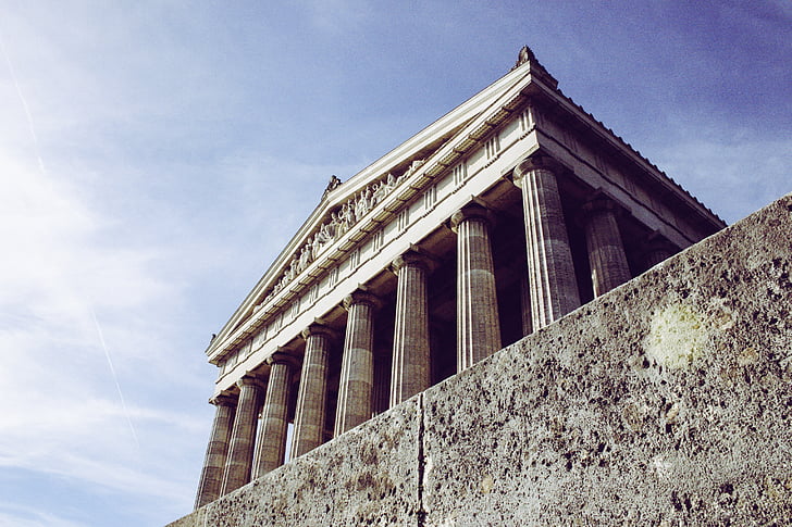 arhitektūra, ēka, kolonnas, Grieķija, pīlāri, slavena vieta, vēsture