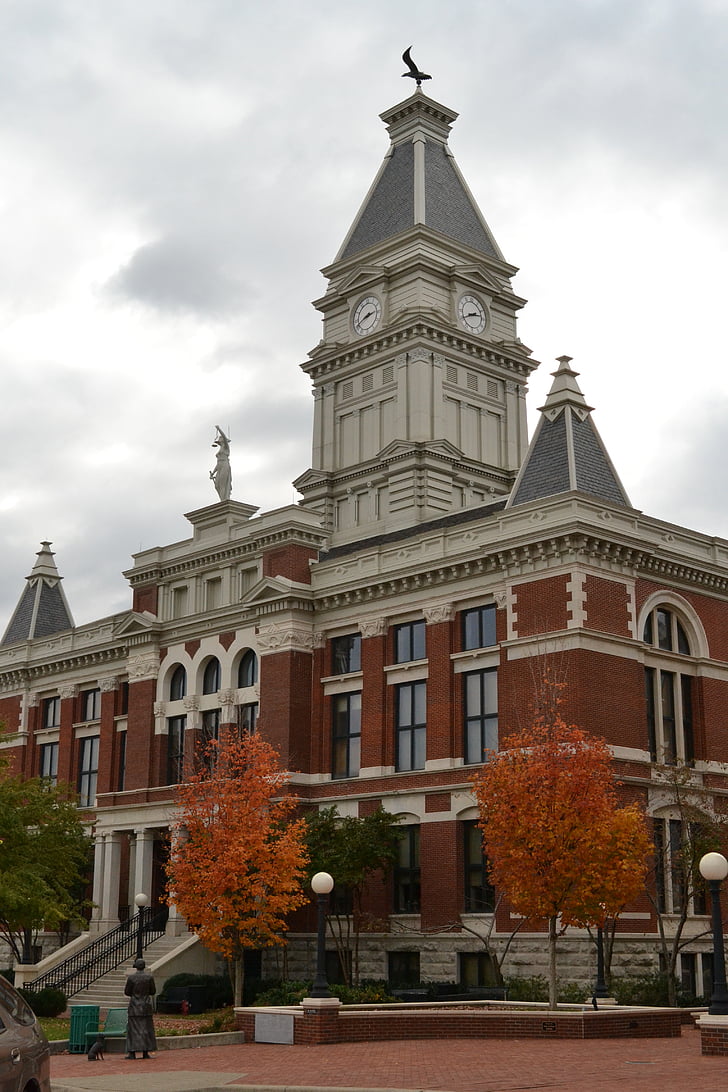 courthouse, historic, fall, architecture, building, court, law