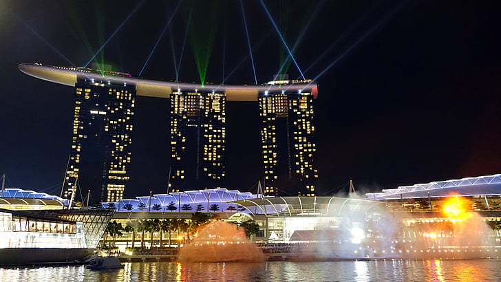 Singapore, Marina bay sands, Singapore landmark, Singapore rivier, attractie, Hotel, Toerisme