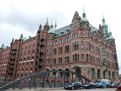 Hamburg, hansabyen, gamlebyen, arkitektur, bygge, landemerke, historisk