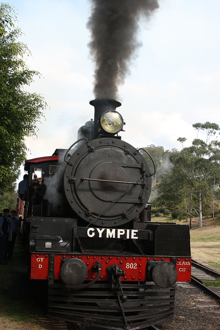Gympie, vapeur, train, rattler
