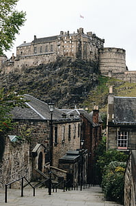 Edinburgh, Château, point de repère, voyage, Rock, Château d’Édimbourg, montagne