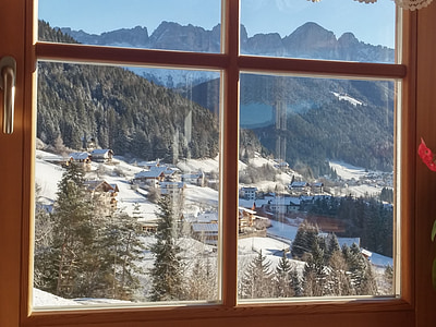 langas, sniego, žiemą, žiemos peizažas, Gamta, kraštovaizdžio