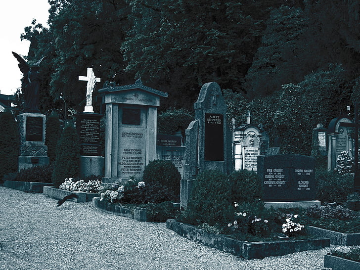 Cimitero, tomba, pietra tombale, vecchio cimitero